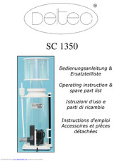 Deltec SC 1350 Operating Instructions/Spare Parts List