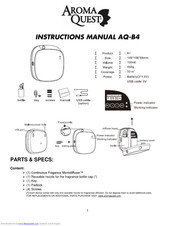 Aroma Quest Microdiffuser AQ-B4 Instruction Manual