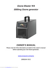 EcoQuest Ozone Blaster WA Owner's Manual