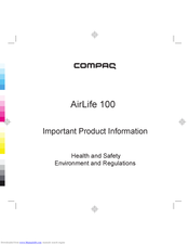 HP Compaq AirLife 100 Important Product Information