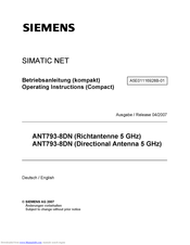 Siemens SIMATIC NET ANT793-8DN Operating Instructions Manual