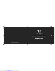 Hyundai 2012 Genesis Quick Reference Manual