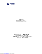 TECOM A335W User Manual