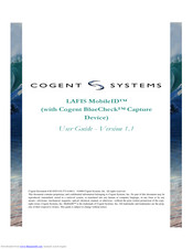 Cogent Systems BlueCheck User Manual