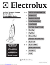 Electrolux Z2930 Series Owner's Manual