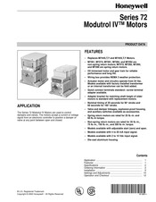 Honeywell Modutrol IV 72 Series Product Data