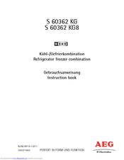 AEG S 60362 KG Instruction Book