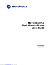 Motorola Motomesh 1.0 User Manual