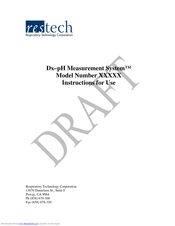Restech Dx-pH Measurement System Instructions For Use Manual