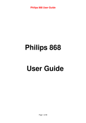 Philips 868 User Manual