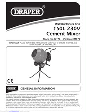 Draper CM170 Instructions For Use Manual