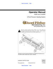 GREAT PLAINS 1510HDP Operator's Manual