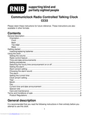 RNIB Communiclock CC53 Manual