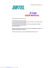 DBTEL 2901 User Manual