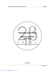 2PrintBeta Beta Prusa Basic Assembly Instructions Manual