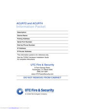 Interlogix Topaz ACURT4 Information Packet