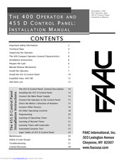 Faac 455 D Installation Manual