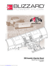 Blizzard Power Plow 8611 Assembly & Operation Manual