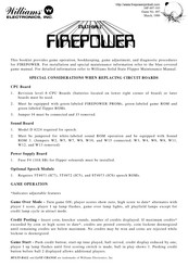 Williams Electronics Firepower Instruction Booklet