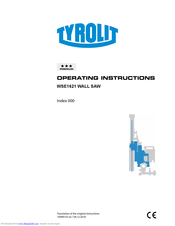 TYROLIT Hydrostress WSE1621 Operating Instructions Manual