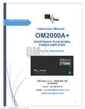 OM POWER OM2000A+ Instruction Manual