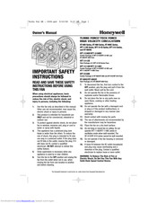 Honeywell HFT-311B Series Owner's Manual