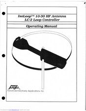 Advanced Electronic Applications IsoLoop LC-2 Operating Manual