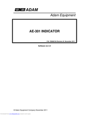 Adam Equipment AE 301 MD-100 Manual