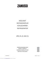 Zanussi ZRC 25 JC Instruction Book