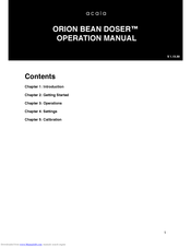 acaia ORION BEAN DOSER Operation Manual