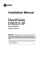 Eizo DuraVision DX0211-IP Instruction Manual