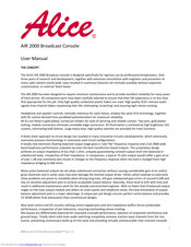 ALICE AIR 2000 User Manual