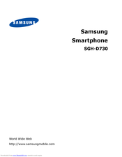 Samsung SGH-D730 User Manual