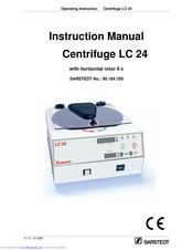 Sarstedt LC 24 Instruction Manual