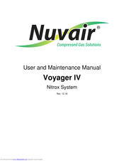 Nuvair Voyager IV User And Maintenance Manual