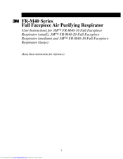 3M FR-M40 Series User Instructions