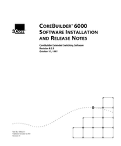 3Com CoreBuilder 6000 Software Installation And Release Notes