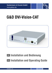 Guntermann & Drunck DVI-Vision-CAT-AR Installation And Operating Manual