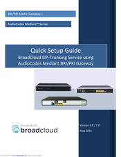 Audiocodes Mediant Series Quick Setup Manual