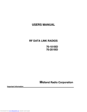 Midland Radio Corporation 70-201BD User Manual