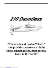 Boston Whaler Dauntless 210 Owner's Manual