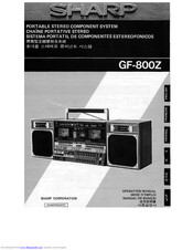 Sharp GF-800Z Operation Manual