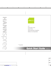 HANNspree 4.3 inch PHOTO ALARM CLOCK Quick Start Manual