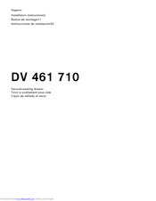 Gaggenau DV 461 710 Installation Instructions Manual