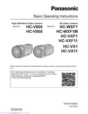PANASONIC HC-VX1 V800 HD VIDEO CAMERA USER MANUAL INSTRUCTIONS  281 PAGES A5 