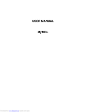 Sagem My103L User Manual