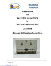 Dekolink MW-CBDA-SMR-800-900-1W65 Installation And Operating Instructions Manual