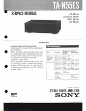 Sony TA-N55ES Service Manual