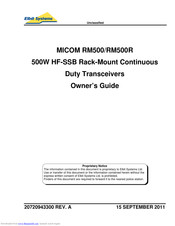 Micom RM500R Owner's Manual