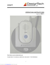 DesignTech 30911 Operating Instructions Manual